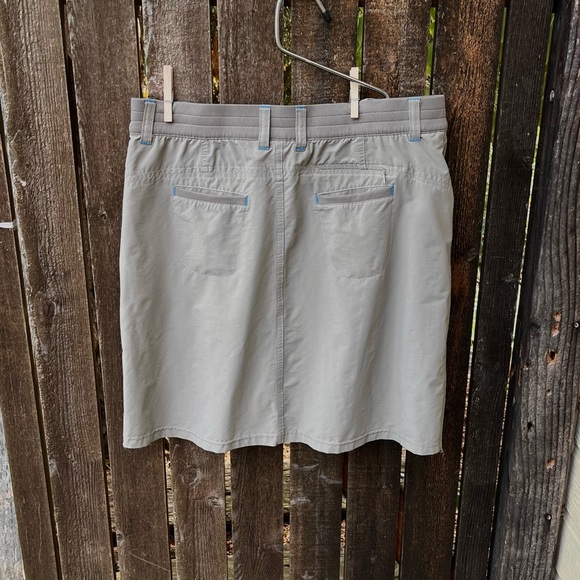 Kühl Durango Cinch Skirt In Taupe Sz 12 - Picture 10 of 13